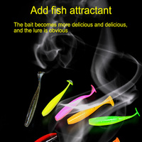 Baru t-tail ikan Lu Asia umpan lembut serangga lembut kepala umpan kait Osmanthus ikan mandarin tembakan panjang terbalik set memancing