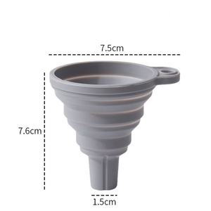 Entennoir de qualité alimentaire pliable portable d'ustensiles de cuisine, entonnoirs de silicone des pièces jointes du mélangeu - Product Image 3