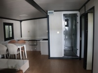 Casa Contenedor Plegable de 40 pies con Doble Ala, Baño, Cocina, 3 Dormitorios, Expandible, Prefabricada, Panel Sándwich, Lista para Enviar