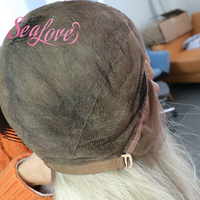 Perruques OEM/ODM en Cheveux Humains Naturels Raides, Blondes 613 avec Racines, pour Femmes, Vente en Gros pour Salons