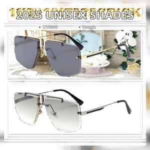 Gafas de Sol Unisex Europeas y Americanas 2025, Montura Metálica Rectangular sin Marco, UV400, Cómodas, de Diseño - Product Image 2
