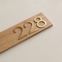 Plaque de porte d'hôtel personnalisée pour signalisation de direction, numéro de chambre moderne en acrylique et métal pour chambre d'hôtes
