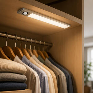 Lampada LED Ricaricabile con Sensore di Movimento, Luce <span class=keywords><strong>da</strong></span> Parete Magnetica Tipo C Senza Cablaggio per Armadi, Guardaroba, Cucina, Interni - Product Image 5