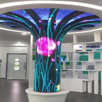 Panel LED Flexible Creativo P2.5 P2.0, Pantalla LED con Forma Artística para Interiores, para Hoteles, Restaurantes, Salas de Exposiciones, Vestíbulos, Paredes de Fondo