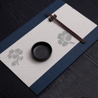 Set de table chinois en PVC gaufré, imperméable, résistant à la chaleur, isolant thermique, pour restaurant, résistant à l'huile