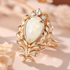 Anello a Ramo Barocco Elegante e alla Moda, Gioiello da Dito da Donna, Ideale per Feste e Regalo - Product Image 6