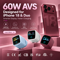 Chargeur rapide USB-C AI 45W 60W avec affichage, adaptateur secteur PD Type C prise UK