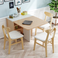 Table à manger pliable nordique en bois ensemble de chaises table à manger extensible pliable peu encombrante