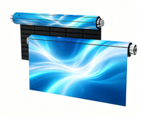 Layar Video Gulung Fleksibel Tahan Air IP63 LED Full Color Indoor/Outdoor untuk Iklan, Model Waterfall Banner
