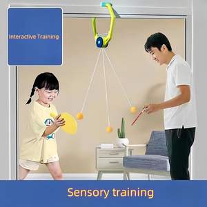 Jouet de sport d'intérieur pour enfants, suspendu en plastique, ping-pong flottant, entraînement, tennis de table suspendu avec 2 raquettes et 3 balles - Product Image 3