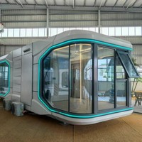 Maison Capsule 1 Chambre en Conteneur Acier E5 Apple Cabin 20 pieds Importée Préfabriquée pour Hôtels de Chine