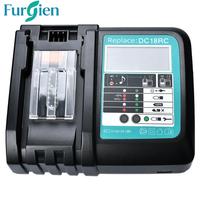 Chargeur de batterie avec écran LCD DC18RC pour outils électriques au lithium 14,4V-18V, matériau ABS, protection contre les surcharges, garantie d'un an