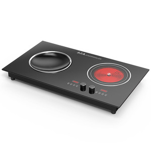 Table de cuisson électrique encastrable multifonctionnelle commerciale à prix de gros, triple foyer à induction haute puissance, 3 brûleurs, commande tactile - Product Image 1