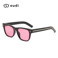 Lunettes de soleil polarisées UV400 de luxe, de haute qualité, carrées, vintage, populaires, de créateur, avec monture carrée en acétate