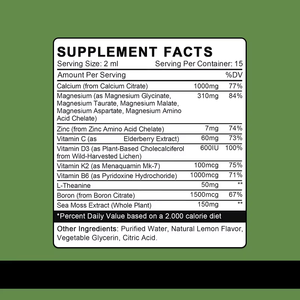 OEM ODM Gotas de calcio líquido con magnesio Vitamina D3 y K3 Apoya la relajación corporal Soporte digestivo Soporte para huesos y dientes - Product Image 5