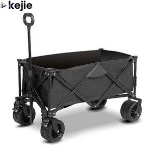 Wholesale Bulk Supply <b>Foldable</b> Mesh Steel Frame All Terrain Wide Wheels Outdoor Camping <b>Cart</b> OEM Customizable - Product Image 1