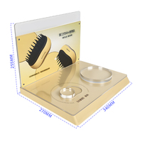 Support de présentation de peigne de massage détachable moderne et élégant pour la chambre à coucher, la coiffeuse, support à coussin d'air, disque transparent