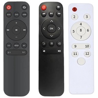 Remote Control TV Logam 15 Tombol Inframerah 16 Tombol Kustom, Kode Bergulir, Tahan Air, Jangkauan 10m, Mati Otomatis, Baterai AAA, Android TV