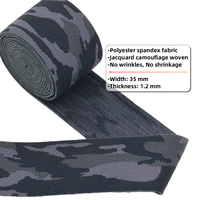 Bande élastique en polyester tissé jacquard camouflage de 35 mm pour accessoires vestimentaires, pantalons, sous-vêtements, textiles de maison