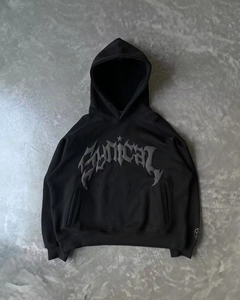 Custom Logo High Quality 3D Puff Printing 100%Cotton Hoodie Heavy Weight Mens Oversized Puff Print Hoodies 500gsm - Product Image 4