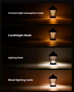 Lanterne de camping LED étanche IPX6 300LM pour l'extérieur, rechargeable par USB Type C, style vintage - Product Image 6