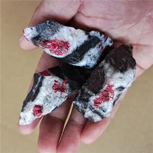 Wholesale High Quality Natural Rough Cinnabar Crystal Minerales Stone Raw Quartz Crystal Tumbled Stone Specimen Price
