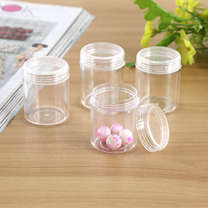 Plastic Bottle 20g Cylinder Screw Cap Cosmetic Storage Box For Facial Cream Travel Dispensing - Product Image 1