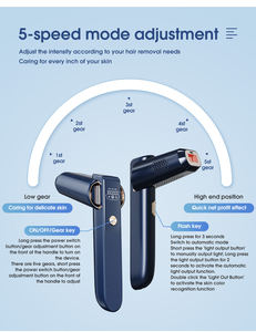 IPL Handset penghilang rambut elektrik keren es, Epilator Inggris penggunaan rumah tangga layar sentuh teknologi safir bebas rasa sakit - Product Image 2