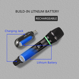 Fifine — microphone karaoké sans fil avec lumière, performance uhf, pour chant, nouvel arrivage - Product Image 5