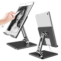 Support de tablette pliable en acier carbone Great Roc, support de tablette portable, base en métal robuste, support de téléphone pour bureau