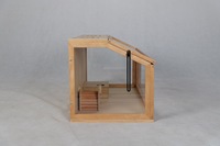 Cage d'intérieur en bois naturel pour animaux de compagnie, grand animal de compagnie fait à la main, hamster, cabane Totoro, grotte de cochon d'inde, écureuil