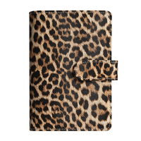 Carnet de budget A6 personnalisé en cuir PU avec spirale, couverture de carnet de notes A6 en gros avec pochette
