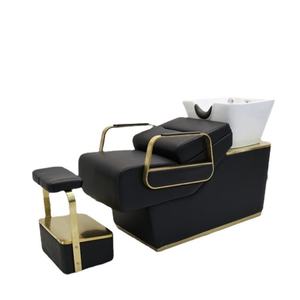 Manufacturer Pu Leather <b>Furnitures</b> Spa Shampoo Bowl Bed Waterproof Hair <b>Salon</b> Shampoo Chair With Ceramic Basin - Product Image 6