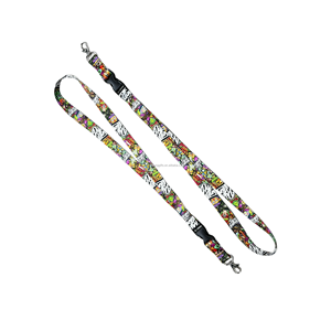 Cordón de Poliéster Ecológico con Logotipo Personalizado, Impresión por Transferencia Térmica, Porta-Credenciales con Hebilla de Plástico para Regalos Promocionales Empresariales - Product Image 1