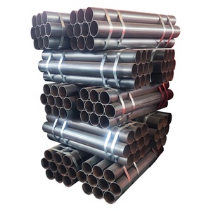 Tubes creux ronds ovales soudés de profil d'<span class=keywords><strong>acier</strong></span> de soudure du diamètre 10mm 20mm 50mm de tuyau de barrière de fer noir - Product Image 1