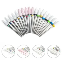 Fraise à ongles en carbure céramique rotative pour ponceuse électrique, outils de manucure et pédicure