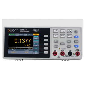 OWON Multimeter Digital XDM1241, Multimeter suhu Desktop LCD 55000 "True RMS 3.5" - Product Image 1