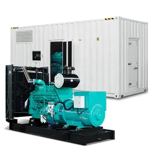 Container bao vây loại với nam châm vĩnh cửu phát điện Máy phát điện diesel Cummins 1000kva 1000 kW