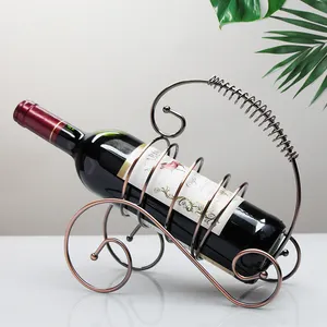 टेबलटॉप काउंटरटॉप अद्वितीय वाइन रैक के लिए आधुनिक डिजाइन सिंगल बोतल वाइन होल्डर