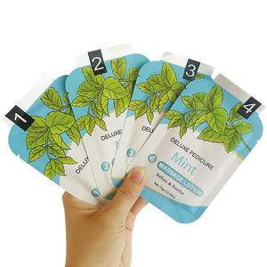 Produits de soin des pieds en 4 étapes, fourniture de produits de soin des pieds, étiquette privée, gommages corporels naturels, <span class=keywords><strong>masque</strong></span> pour les pieds, peeling, pédicure, spa, ensemble 4 en 1 pour femmes - Product Image 1