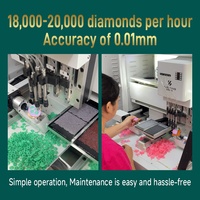 Machine industrielle automatique à quatre têtes et double station pour le sertissage de pierres, outil CNC pour le sertissage de diamants et de pierres de cire