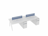 Bureau de séparation simple blanc neutre E0 respectueux de l'environnement pour personnel de bureau, approvisionnement en gros pour écoles, hôpitaux et bureaux gouvernementaux