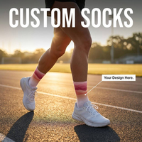 Chaussettes mi-mollet avec logo personnalisé, ajustement personnalisable, ventilation en maille, résistantes à la transpiration, chaussettes de sport pour CrossFit, yoga, usage quotidien
