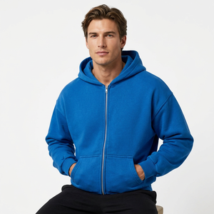 Sudaderas con Capucha de Algodón de Alta Calidad, Unisex, Bordadas, con Cierre, Ecológicas, de Secado Rápido, Personalizadas, Extra Grandes, Color Rojo para Hombre - Product Image 6