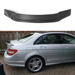In fibra di carbonio R stile Spoiler posteriore alettone posteriore per Mercedes Benz classe C W204 2 porte 4 porte 2008-2013 - Product Image 6