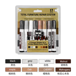 Ensemble de 17 pièces 8 couleurs gris <span class=keywords><strong>blanc</strong></span> rayure meubles en bois porte plancher <span class=keywords><strong>retouche</strong></span> réparation <span class=keywords><strong>peinture</strong></span> Crayon marqueur tissu permanent 6mm - Product Image 2