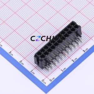 HC-MX3.0-2*11AW Wire-to-Board Pin Header Bent Lead Through Hole,P=3mm Connector 2x11P 3mm Right Angle Insert Micro-Fit (MX 3.0) - Product Image 1