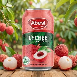 Bebida Saludable de Verano, Jugo de Fruta Abest con Sabor a Lichi, 330 ml/lata (enlatado), OEM/ODM de Vietnam - Product Image 1