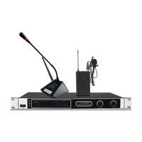 Système de microphone sans fil professionnel KC-1102 UHF à 2 canaux, dynamique, à réduction de bruit, avec casque métallique et micro-cravate, 600 fréquences, pour l'enseignement
