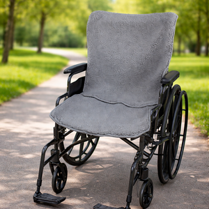 Custom Wheelchair Sheepskin Seat and Backrest Cover for Pressure Relief, Faux Fur Pad for Seniors Medical Supplies - Product Image 1
